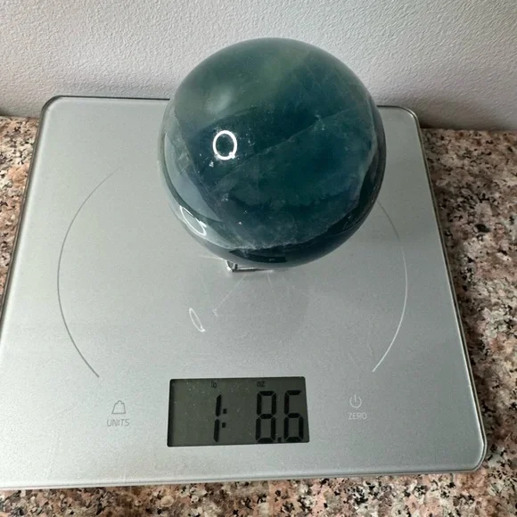 Blue Green Fluorite Sphere - Picture 8 of 9